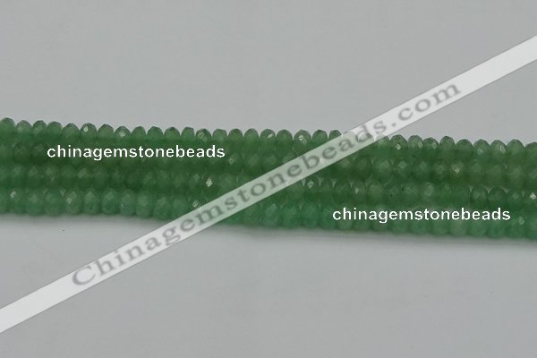 CAJ702 15.5 inches 5*8mm faceted rondelle green aventurine beads