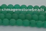 CAJ710 15.5 inches 4mm round matte green aventurine beads