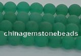 CAJ711 15.5 inches 6mm round matte green aventurine beads