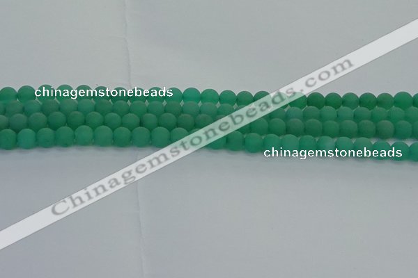 CAJ711 15.5 inches 6mm round matte green aventurine beads