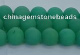 CAJ712 15.5 inches 8mm round matte green aventurine beads