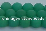 CAJ713 15.5 inches 10mm round matte green aventurine beads