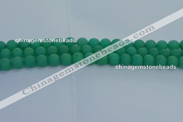 CAJ713 15.5 inches 10mm round matte green aventurine beads