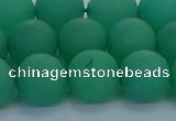 CAJ714 15.5 inches 12mm round matte green aventurine beads