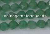 CAJ731 15.5 inches 6mm faceted nuggets green aventurine beads