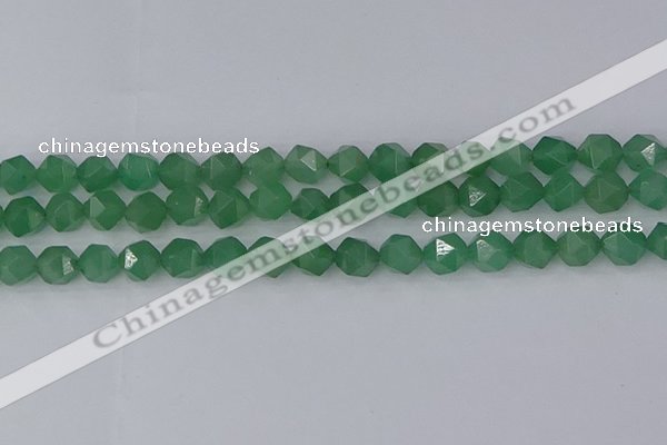 CAJ732 15.5 inches 8mm faceted nuggets green aventurine beads