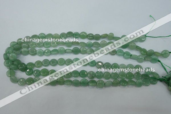 CAJ80 15.5 inches 10mm flat round green aventurine beads wholesale