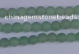 CAJ800 15.5 inches 4mm round matte green aventurine beads wholesale