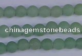 CAJ801 15.5 inches 6mm round matte green aventurine beads wholesale