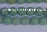 CAJ802 15.5 inches 8mm round matte green aventurine beads wholesale