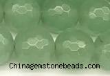 CAJ832 15 inches 10mm faceted round green aventurine beads