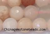 CAJ858 15 inches 8mm faceted round pink aventurine beads