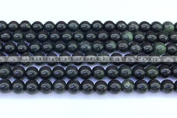 CAJ868 15 inches 8mm round black jade gemstone beads