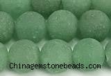 CAJ882 15 inches 8mm round matte green aventurine beads