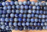 CAJ895 15 inches 8mm faceted round blue aventurine beads wholesale