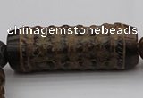 CAL01 14.5 inches 20*60mm carved drum agalmatolite beads