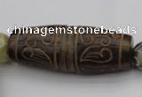 CAL05 14.5 inches 25*60mm carved drum agalmatolite beads