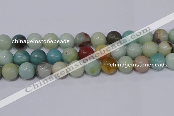 CAM07 round 16mm mixed color natural amazonite beads Wholesale