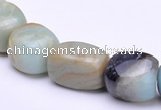 CAM09 13*16mm pebble natural amazonite gemstone beads Wholesale