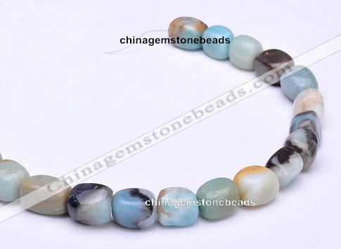 CAM09 13*16mm pebble natural amazonite gemstone beads Wholesale