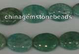 CAM1021 15.5 inches 13*18mm oval natural Russian amazonite beads