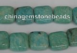 CAM1027 15.5 inches 14*14mm square natural Russian amazonite beads