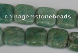 CAM1028 15.5 inches 16*16mm square natural Russian amazonite beads