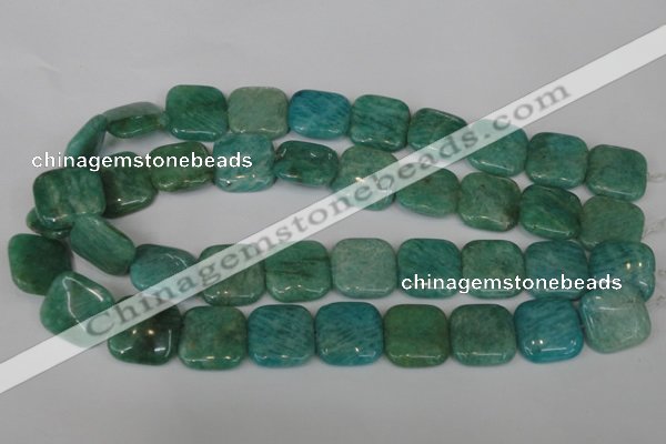 CAM1030 15.5 inches 20*20mm square natural Russian amazonite beads