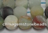 CAM1103 15.5 inches 10mm round matte amazonite beads wholesale