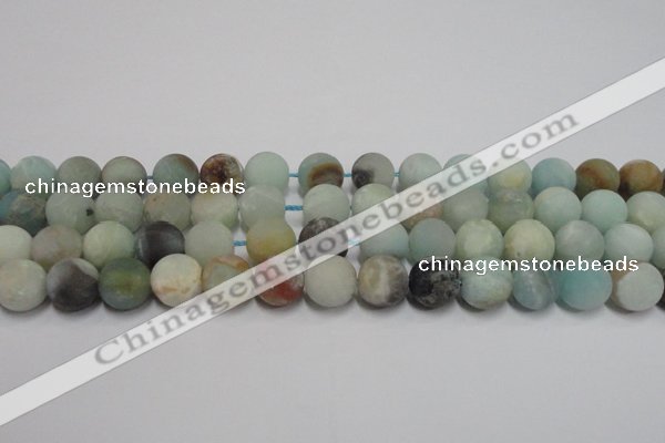 CAM1103 15.5 inches 10mm round matte amazonite beads wholesale