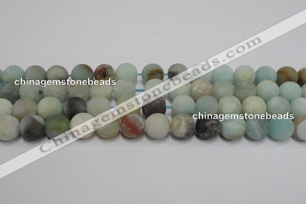 CAM1104 15.5 inches 12mm round matte amazonite beads wholesale