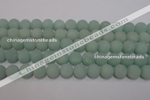 CAM1115 15.5 inches 14mm round matte amazonite beads wholesale