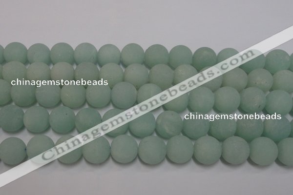 CAM1116 15.5 inches 16mm round matte amazonite beads wholesale