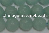 CAM1124 15.5 inches 12mm carved round amazonite beads wholesale