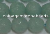 CAM1126 15.5 inches 16mm carved round amazonite beads wholesale