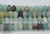 CAM1130 15.5 inches 4*6mm rondelle matte amazonite beads wholesale