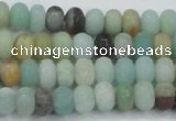 CAM1131 15.5 inches 5*8mm rondelle matte amazonite beads wholesale