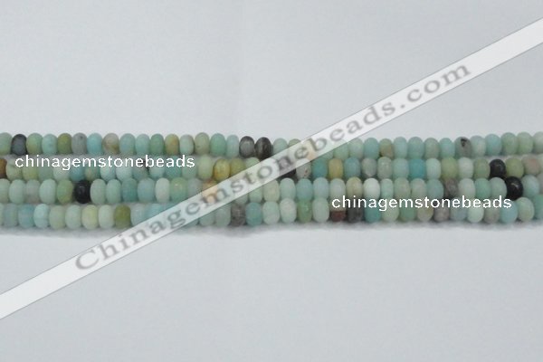 CAM1131 15.5 inches 5*8mm rondelle matte amazonite beads wholesale