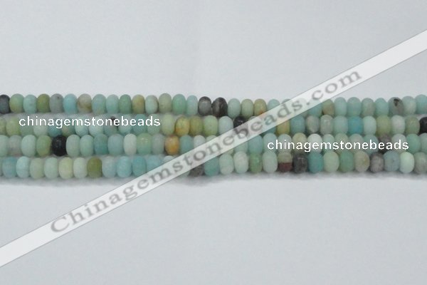 CAM1132 15.5 inches 6*10mm rondelle matte amazonite beads wholesale