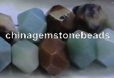 CAM1138 12*16mm - 13*18mm faceted nuggets amazonite gemstone beads