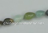 CAM115 15.5 inches 8*10mm flat teardrop amazonite gemstone beads