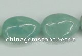 CAM117 15.5 inches 18*25mm flat teardrop amazonite gemstone beads