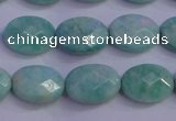 CAM1203 15.5 inches 10*14mm faceted oval Russian amazonite beads