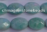 CAM1205 15.5 inches 14*19mm faceted oval Russian amazonite beads