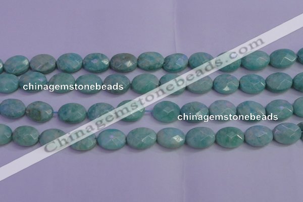 CAM1205 15.5 inches 14*19mm faceted oval Russian amazonite beads