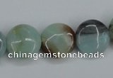 CAM122 15.5 inches 16mm flat round amazonite gemstone beads