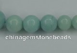 CAM125 15.5 inches multi-size round amazonite gemstone beads