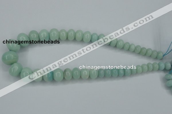 CAM126 15.5 inches multi-size rondelle amazonite gemstone beads