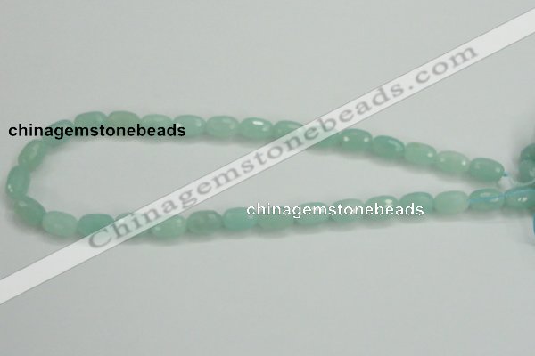 CAM139 15.5 inches 8*12mm faceted drum amazonite gemstone beads