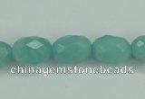 CAM140 15.5 inches 10*14mm faceted drum amazonite gemstone beads